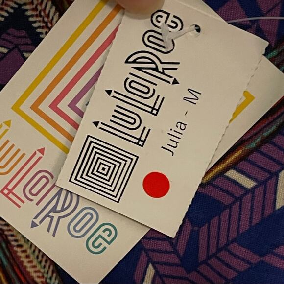 LulaRoe Girls Julie tribal print dress size medium - Picture 4 of 6